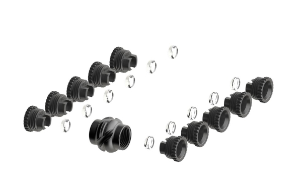 SPECIALTY ARCHERY DELUXE STACKIT-PEEP-KIT enthält alle Blenden + Klarsichtblenden + 3 Verifizierblenden