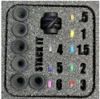 SPECIALTY ARCHERY DELUXE STACKIT-PEEP-KIT enthält alle Blenden + Klarsichtblenden + 3 Verifizierblenden