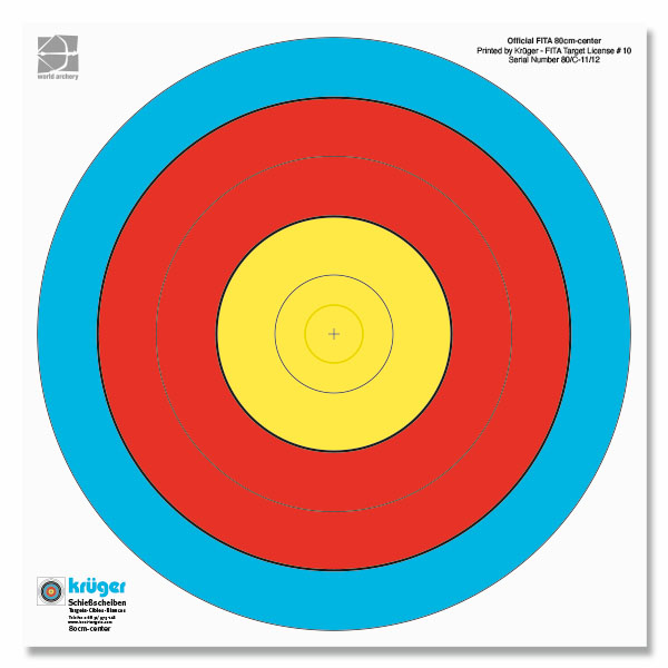 WA-Scheibenauflage Fita-Spot 80cm (Ring 6-10) / Distanz 30 m Verstärkt mit Nylonfäden