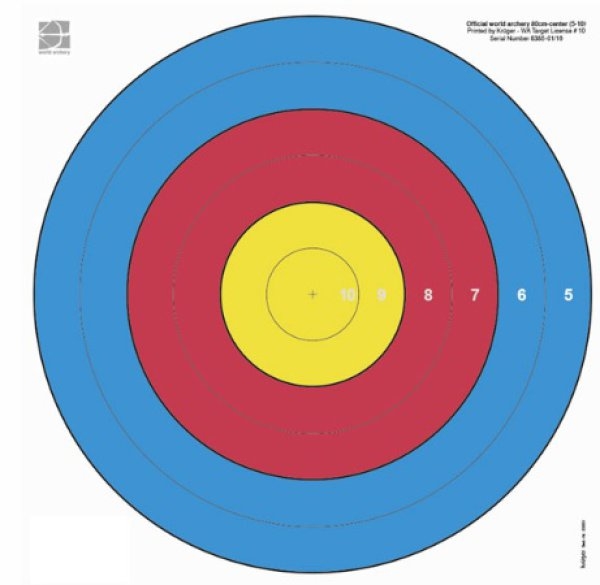 WA-Scheibenauflage Fita-Spot 80cm (Ring 5-10) / Distanz 30 50 m Verstärkt mit Nylonfäden